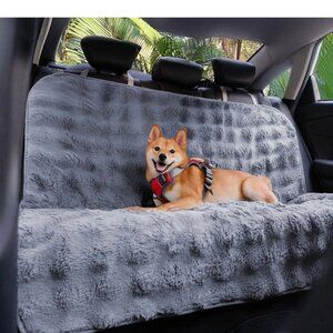 funny fuzzy backseat cover grey fuzzy soft new never used